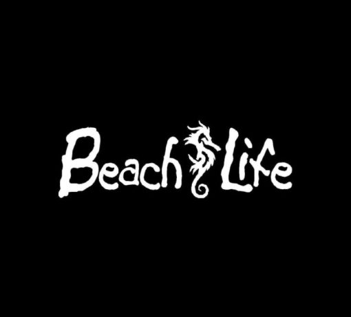 Beach Life Seahorse Vinyl Decal Sticker
