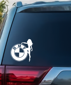 BMW Sexy Girl Window Decal Sticker