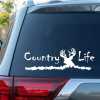 Country Life Deer Head Truck Decal Sticker