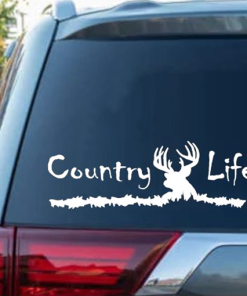 Country Life Deer Head Truck Decal Sticker