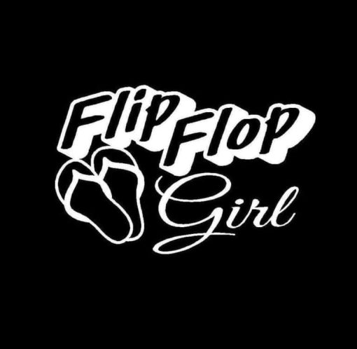 Flip Flop Girl Vinyl Decal Sticker a2