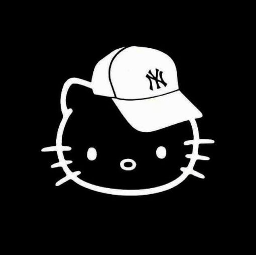 Hello Kitty New York Yankees Vinyl Decal Stickers
