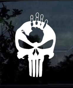 Jeep Wave Punisher Skull A3 Decal Sticker