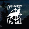 Coyote Hunter One shot One Kill Hunting Window decal Sticker