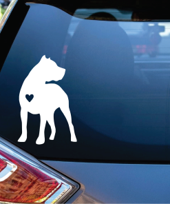 Pitbull Pit Bull Heart Window Decal Sticker