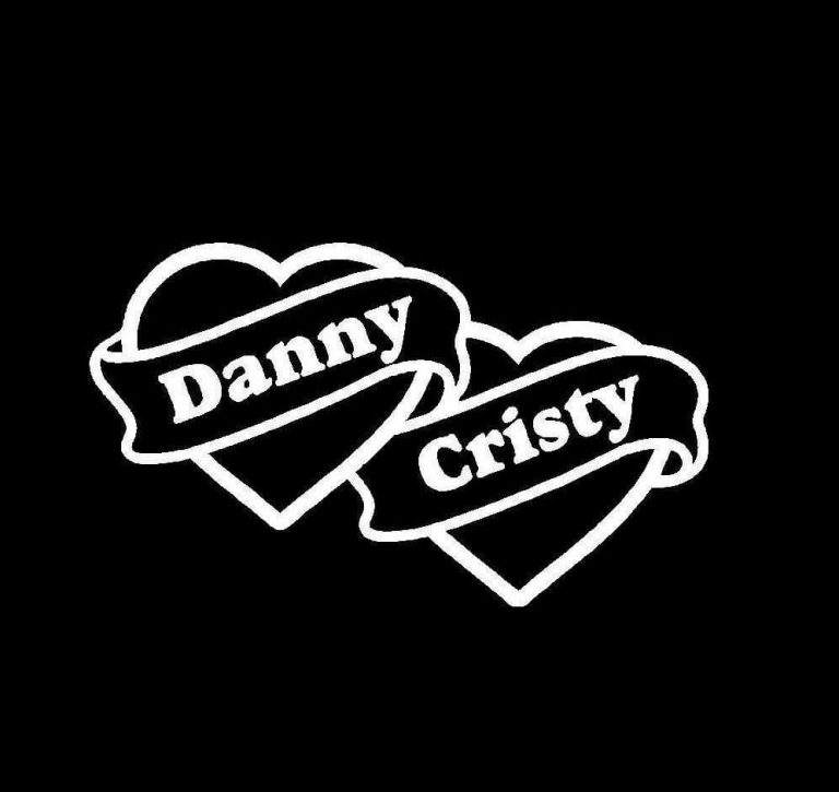 Two Hearts With Names Hunting Window Decal Sticker