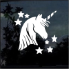 Unicorn and Stars Window decal Sticker