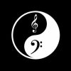Ying Yang Treble Clef Music Vinyl Decal Stickers