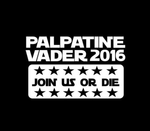 Palpatine Vaser 2016 Star Wars Vinyl Decal Sticker