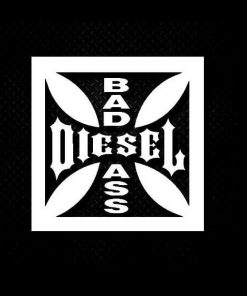 Badass Diesel Maltese Cross Vinyl Decal Sticker