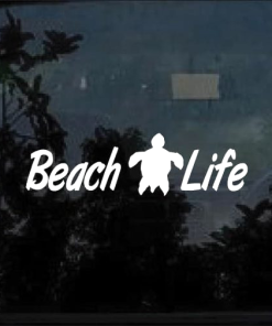 Beach Life Turtle window decal Sticker