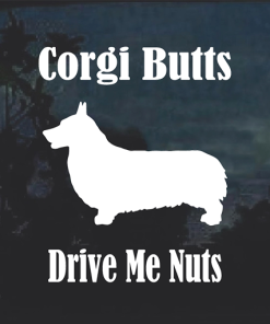 Corgi Butts drive me Nuts Window Decal Sticker