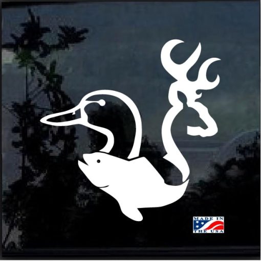 duck deer bass hunting decal sticker