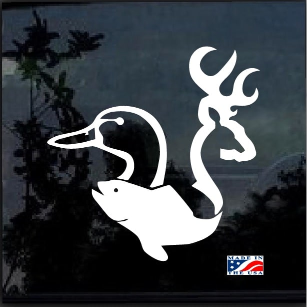 Duck Bass Buck Hunting Window decal Sticker