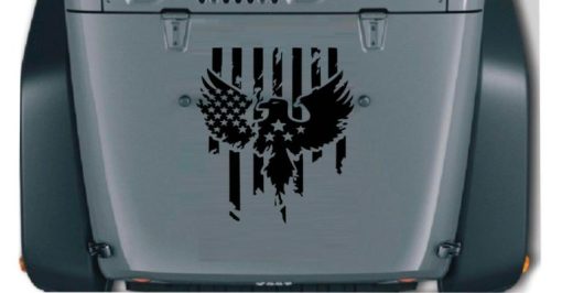 Eagle stars and Stripes Hood Decal Sticker