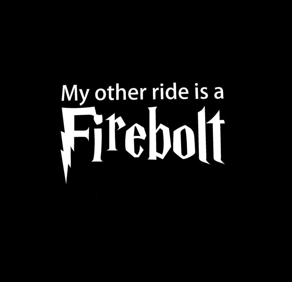 My other ride is a Firebolt Harry Potter Decal Sticker