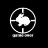 Game Over Rabbit Hunter Vinyl Decal Sticker