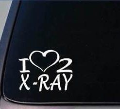 X-Ray Tech Technician Love 2 x-ray Vinyl Decal Stickers