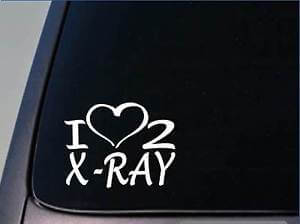 X-Ray Tech Technician Love 2 x-ray Vinyl Decal Stickers