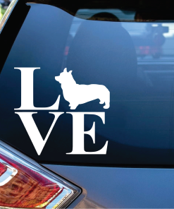 Love Corgi Window Decal Sticker