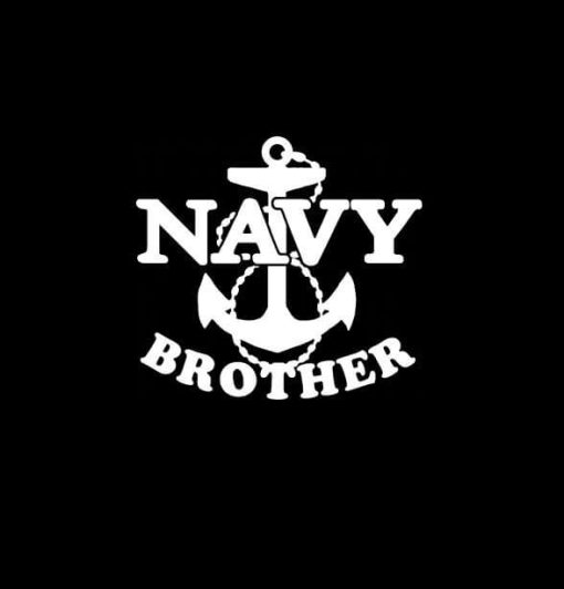 Navy Brother Anchor Vinyl Decal Sticker