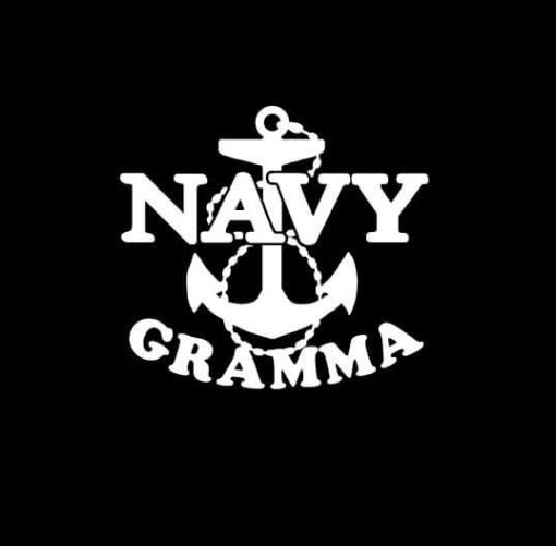 Navy Gramma Anchor Vinyl Decal Sticker