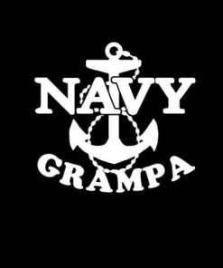 Navy Grampa Anchor Vinyl Decal Sticker