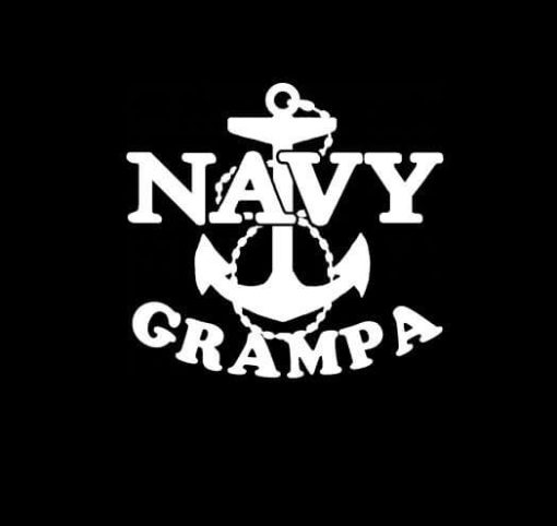 Navy Grampa Anchor Vinyl Decal Sticker