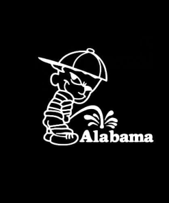 Calvin Piss Alabama Crimson Tide Decal Stickers