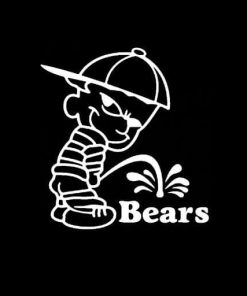 Calvin Piss on Chicago Bears Vinyl Decal Stickers