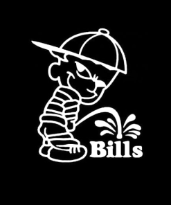 Calvin Piss on Buffalo Bills Decal Stickers