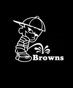 Calvin Piss on Cleveland Browns Vinyl Decal Stickers