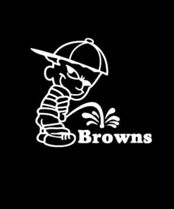 Calvin Piss on Cleveland Browns Decal Stickers
