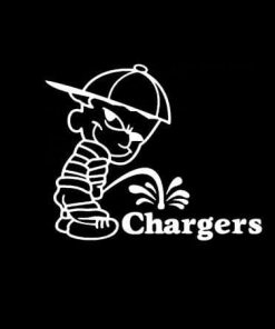 Calvin Piss on San Diego Chargers Vinyl Decal Stickers