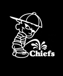 Calvin Piss on Kansas City Chiefs Decal Stickers