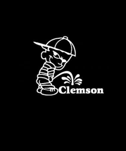 Calvin Piss on Clemson Tigers Decal Stickers