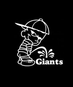 Calvin Piss on New York Giants Vinyl Decal Stickers