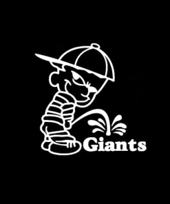 Calvin Piss on New York Giants Decal Stickers