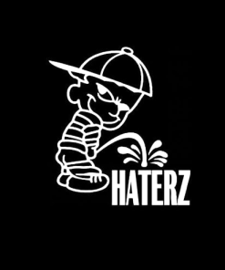 Calvin Piss on Haters haterz Decal Stickers