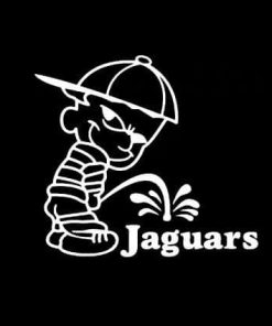 Calvin Piss on Jacksonville Jaguars Vinyl Decal Stickers