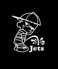 Calvin Piss on New York Jets Vinyl Decal Stickers
