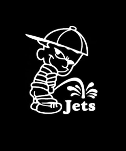 Calvin Piss on New York Jets Decal Stickers