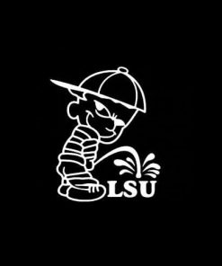 Calvin Piss on Louisiana State University LSU Tigers Vinyl Decal Stickers