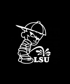 Calvin Piss on LSU Tigers Decal Stickers