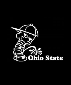 Calvin Piss on Ohio State Buckeyes Decal Stickers