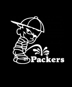 Calvin Piss on Green Bay Packers Decal Stickers