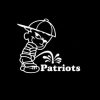 Calvin Piss on New England Patriots Vinyl Decal Stickers