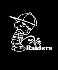 Calvin Piss on Las Vegas Raiders Decal Stickers