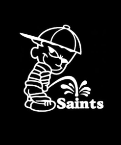 Calvin Piss on New Orleans Saints Decal Stickers