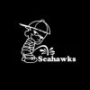Calvin Piss on Seattle Seahawks Vinyl Decal Stickers